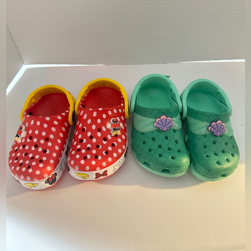 Disney crocs (2 pair)